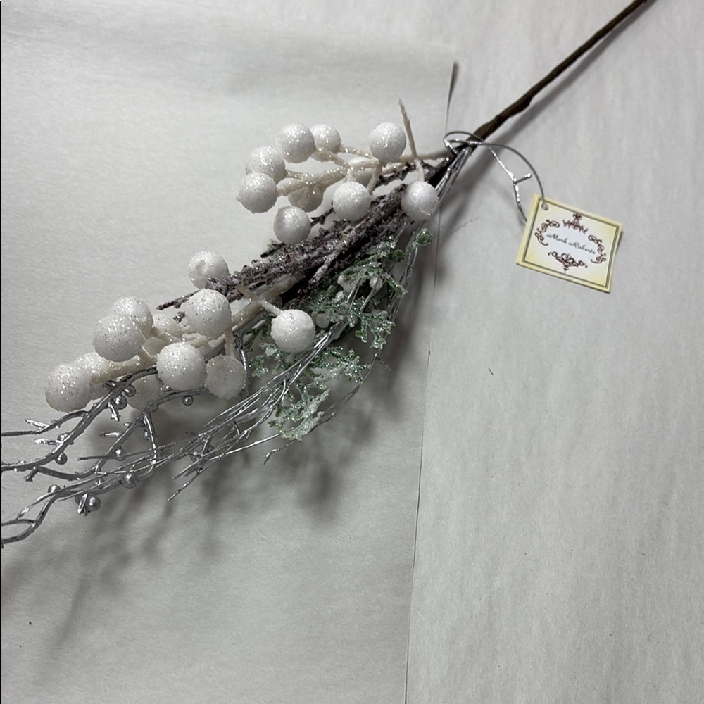 Mark Robert’s White and Silver Decorative Branch